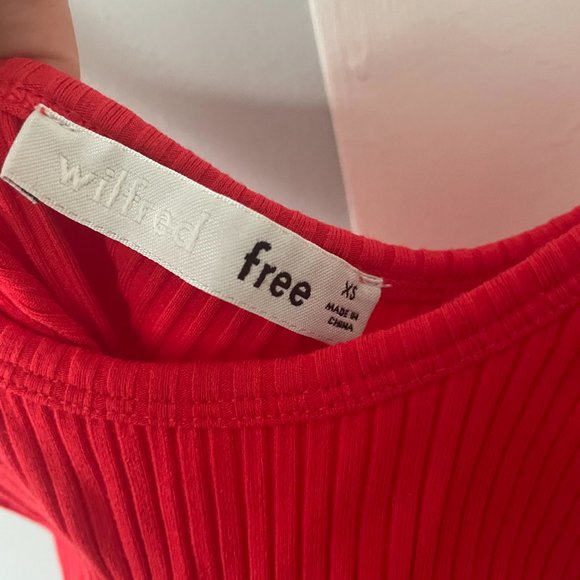 Aritzia Wilfred Red Tank Bodysuit - Picture 3 of 4